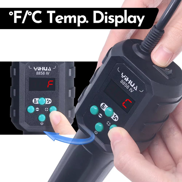 8858IV Micro Hot Air Gun - LCD Digital Soldering Rework Station Online