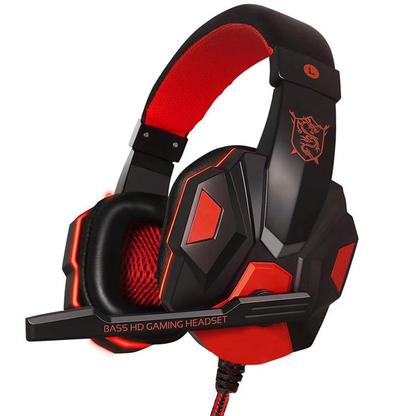 Wired Gaming Headset 3.5mm - Stereo Bass Headphones with Mic
