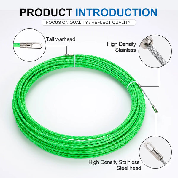 5MM Cable Guide Tape Puller - 5-50M Glass Fiber Wire Conduit Tool