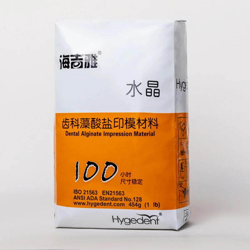 1 Bag Dental Alginate Impression Material Putty for Dental Mold Alginate Plaster for Dental Printing Porcelain Enamel Dentures