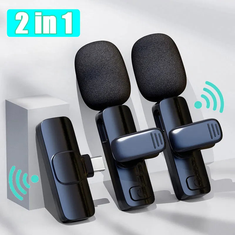 Wireless Lavalier Microphone - Mini Mic for iPhone & Android Live 2025