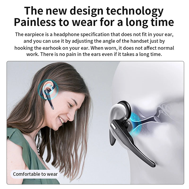 Bluetooth Business Earphone - Wireless Single Earbud for Driving