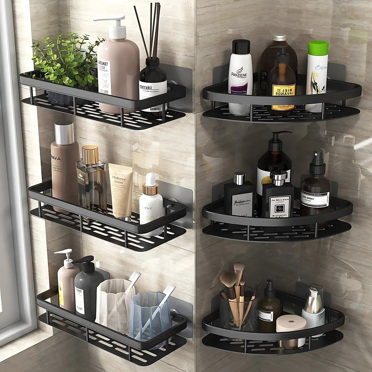 Wall Mounted Bathroom Rack - Shampoo, Towel & Shower Organizer 2025
