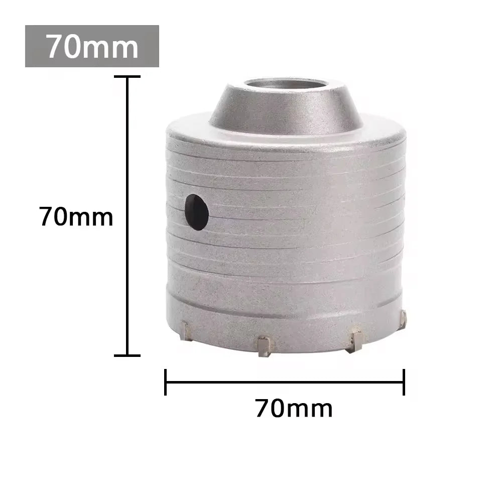 1Pc 30-150Mm Drilling Crown for Concrete Wall Hole Saw SDS plus Hammer Drill Bit Set with round Shaft Cement Stone Cutter Tool