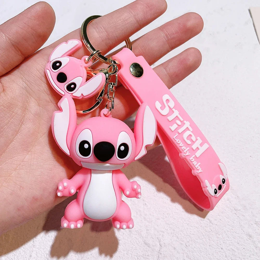 Lilo & Stitch Keychain Pendant Toy - Cute Pink Angel Anime Pendant