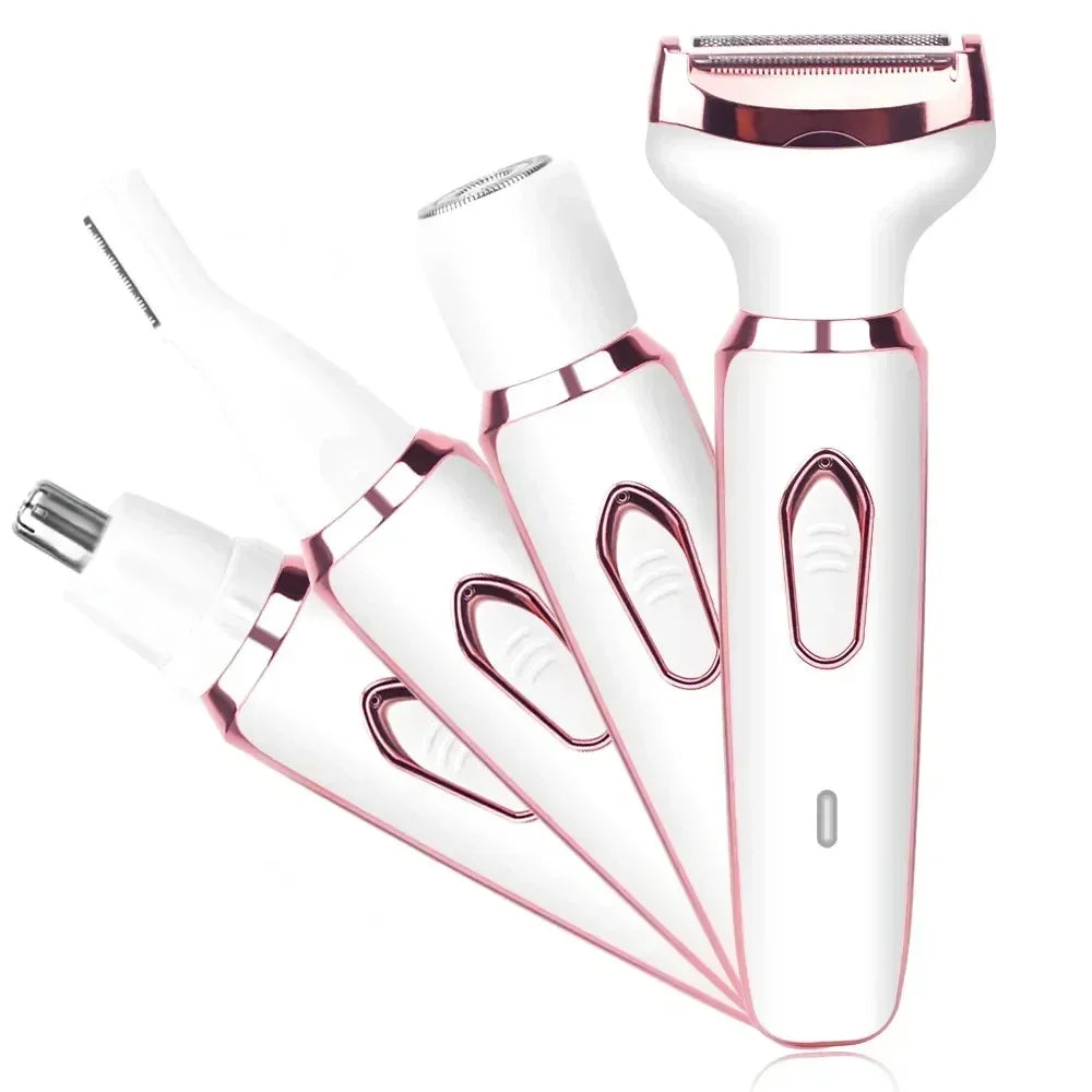 4-in-1 Electric Epilator - Painless Facial & Body Hair Removal Shaver