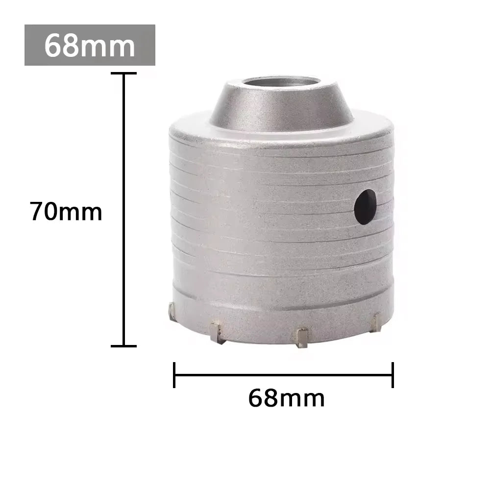 1Pc 30-150Mm Drilling Crown for Concrete Wall Hole Saw SDS plus Hammer Drill Bit Set with round Shaft Cement Stone Cutter Tool