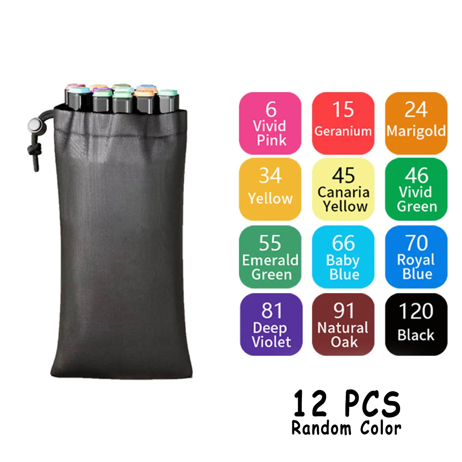 Double Tip Permanent Art Markers - 24-168 Colors for Drawing & Design