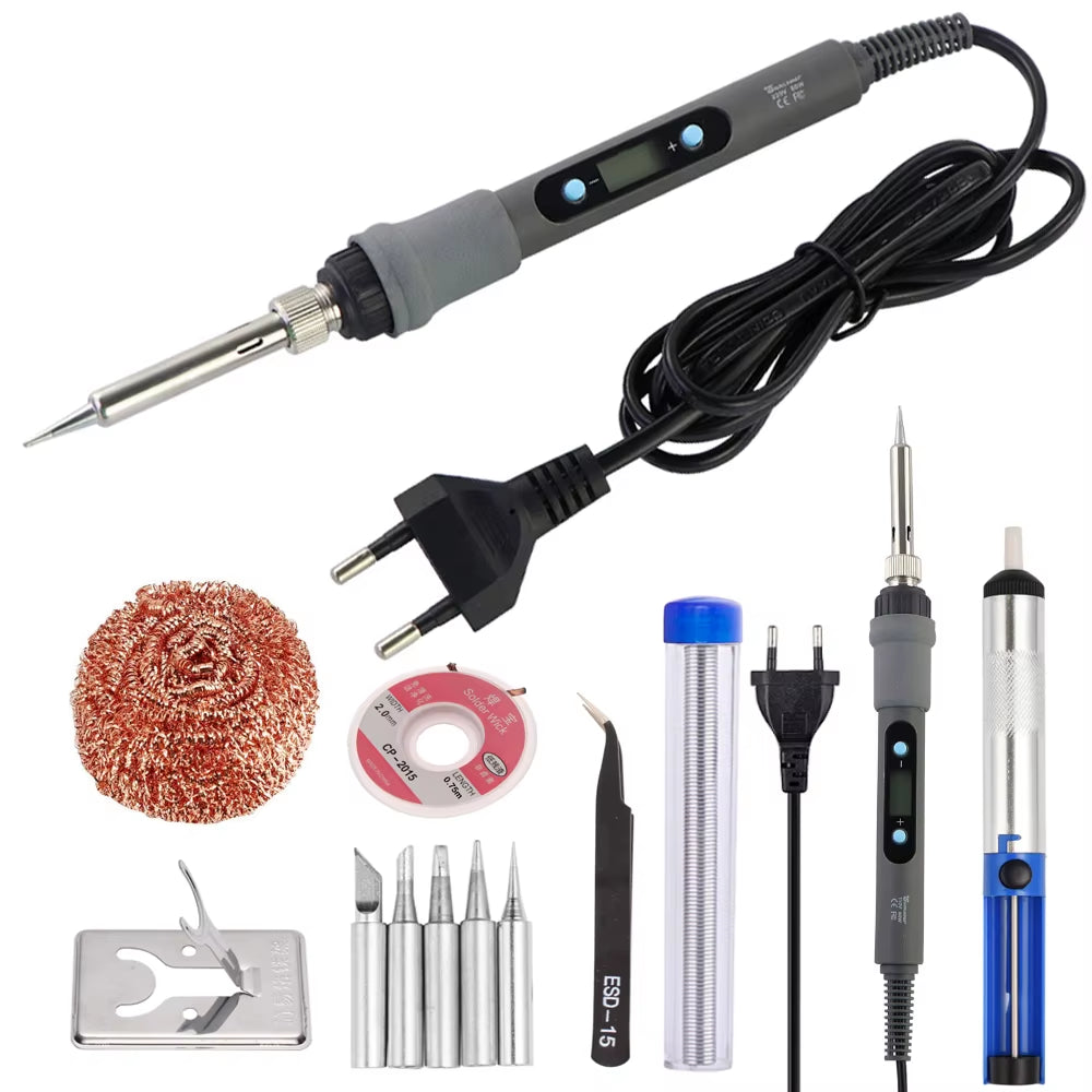 60W/80W Electric Soldering Iron - Adjustable Temperature & Tips 2025