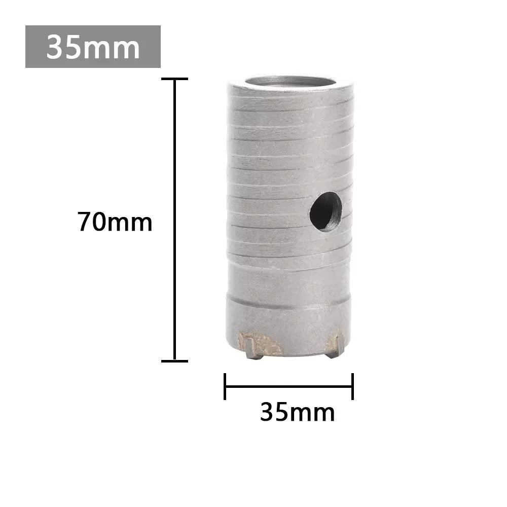 1Pc 30-150Mm Drilling Crown for Concrete Wall Hole Saw SDS plus Hammer Drill Bit Set with round Shaft Cement Stone Cutter Tool