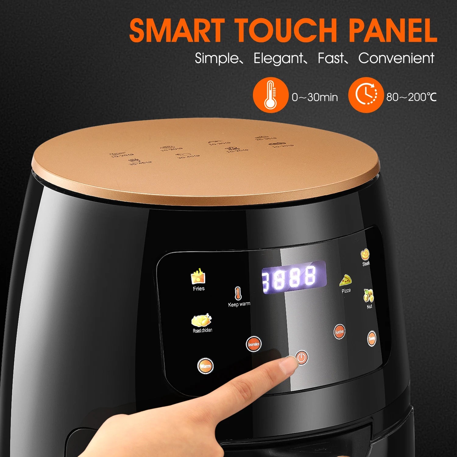 6QT Air Fryer Oven with Viewing Window - Kitchen Appliance 2025