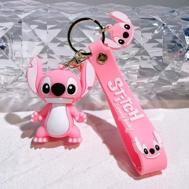 Lilo & Stitch Keychain Pendant Toy - Cute Pink Angel Anime Pendant