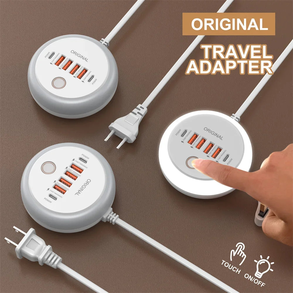 50W Multi Port USB-C Power Strip - Fast Charging Wall Charger Online
