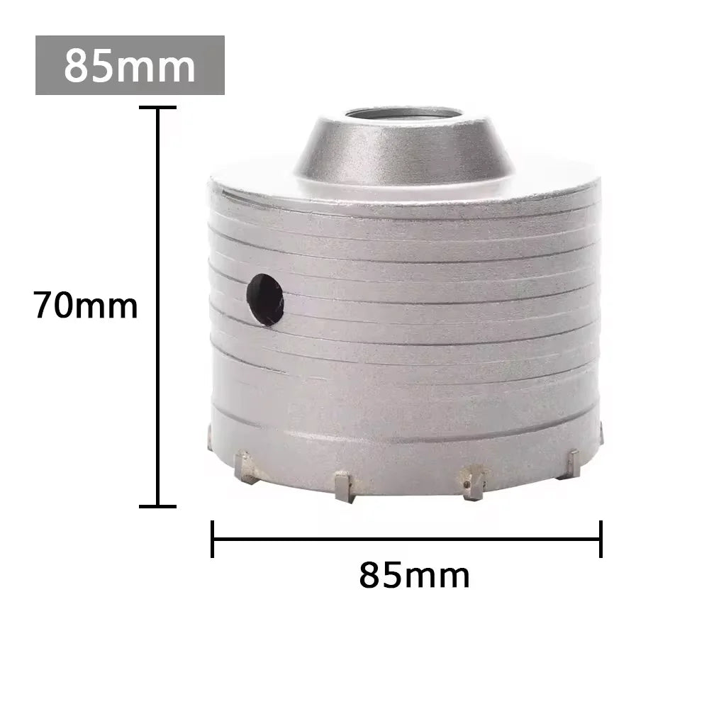 1Pc 30-150Mm Drilling Crown for Concrete Wall Hole Saw SDS plus Hammer Drill Bit Set with round Shaft Cement Stone Cutter Tool