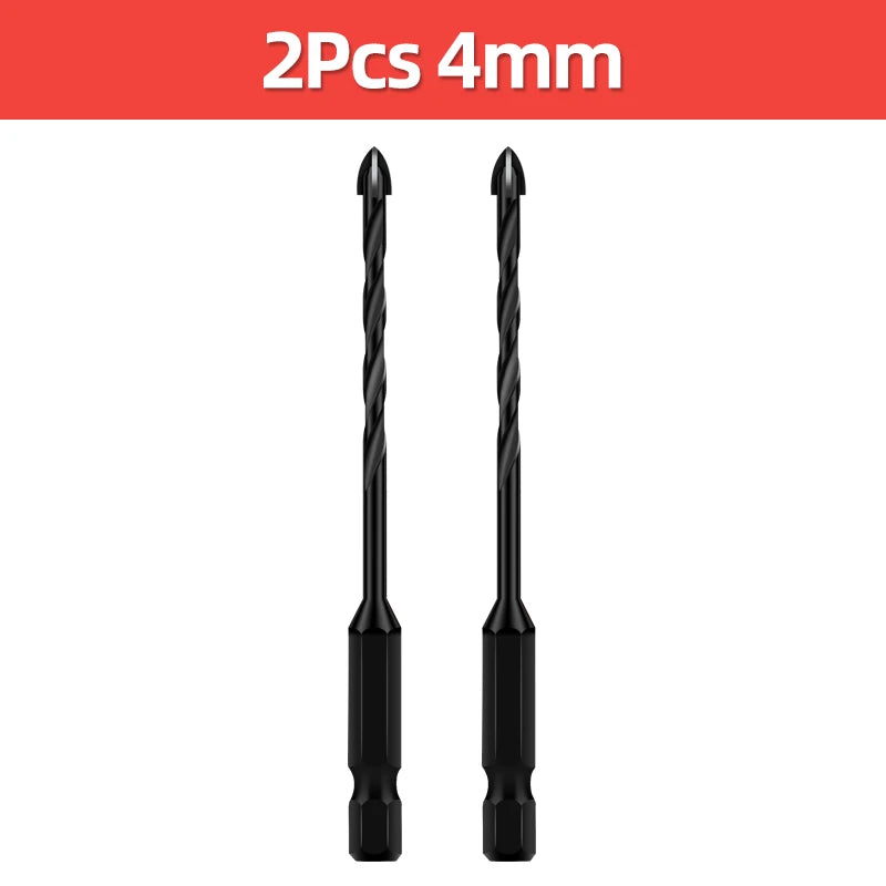 Cross Hex Drill Bit Set for Concrete Porcelain Tile Glass Metal Multifunction Drill Bits Kit Power Tools Drilling Drills