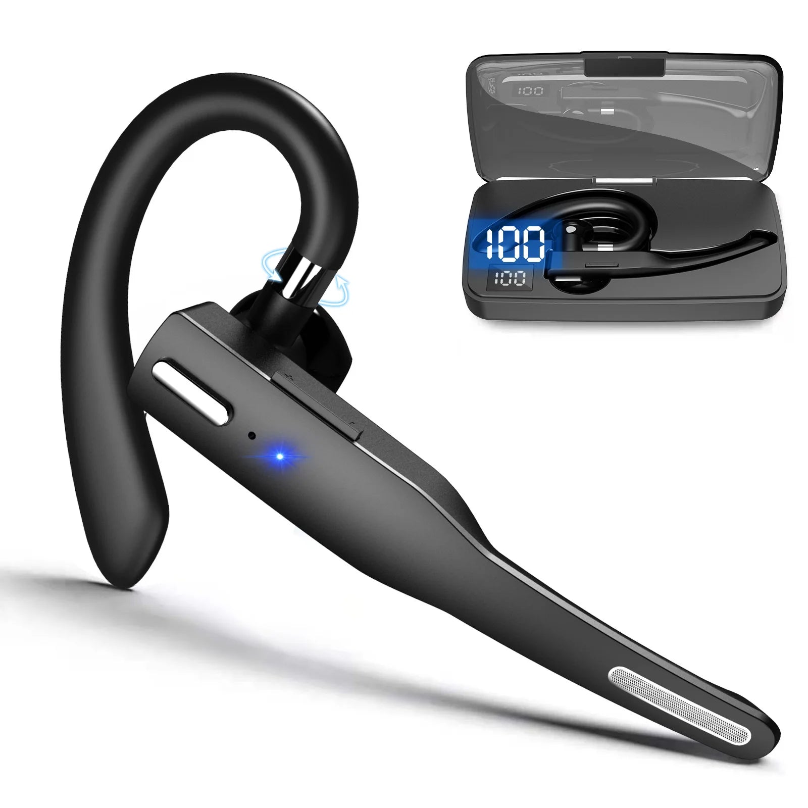 Bluetooth Business Earphone - Wireless Single Earbud for Driving