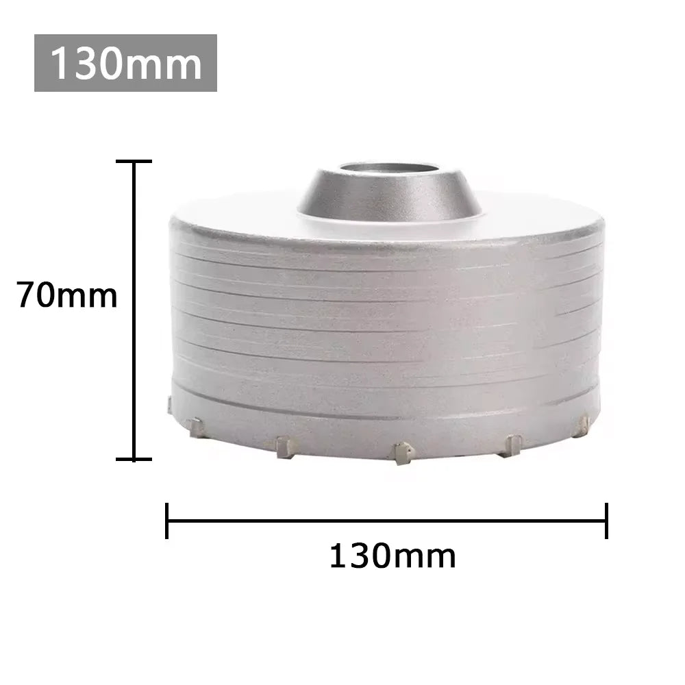 1Pc 30-150Mm Drilling Crown for Concrete Wall Hole Saw SDS plus Hammer Drill Bit Set with round Shaft Cement Stone Cutter Tool