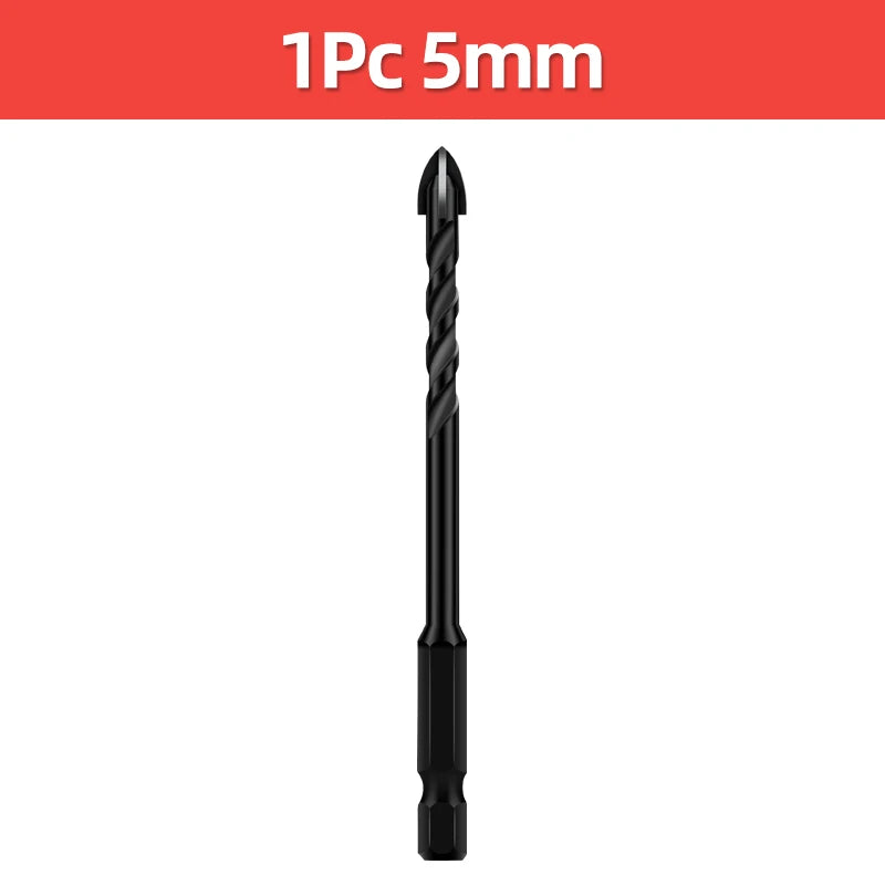 Cross Hex Drill Bit Set for Concrete Porcelain Tile Glass Metal Multifunction Drill Bits Kit Power Tools Drilling Drills