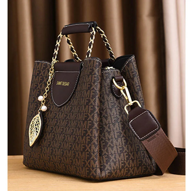 Women’s Designer Shoulder Bag - Designer Shoulder & Messenger Bag Set