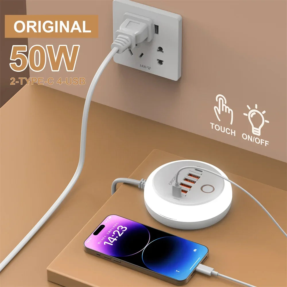 50W Multi Port USB-C Power Strip - Fast Charging Wall Charger Online