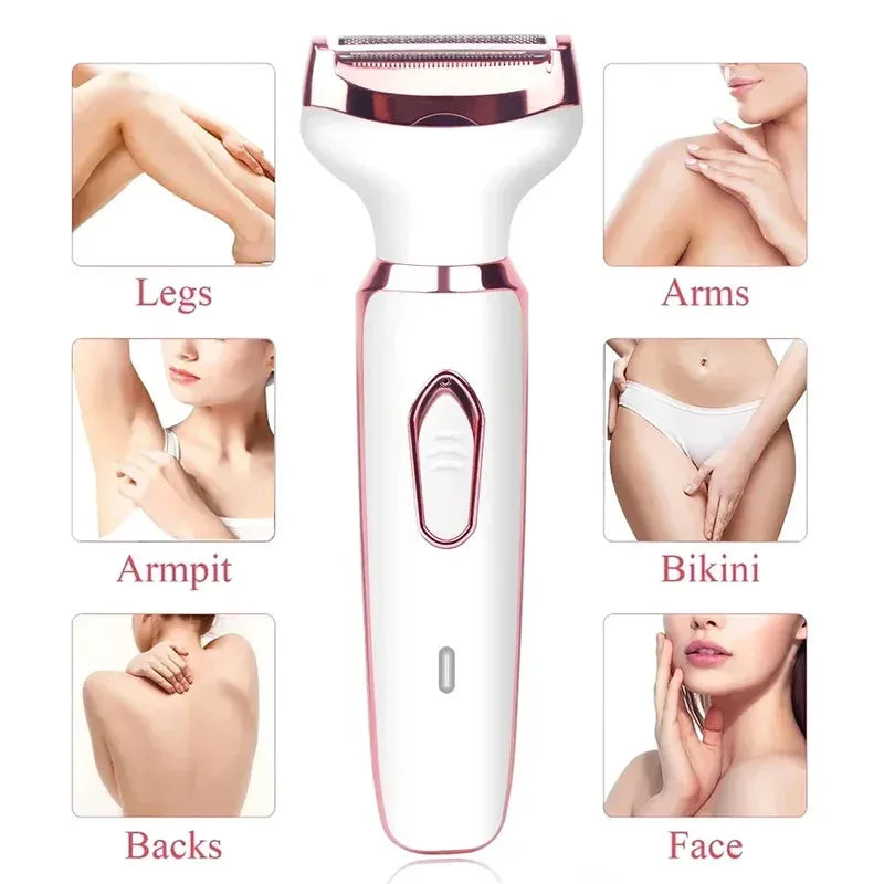 4-in-1 Electric Epilator - Painless Facial & Body Hair Removal Shaver