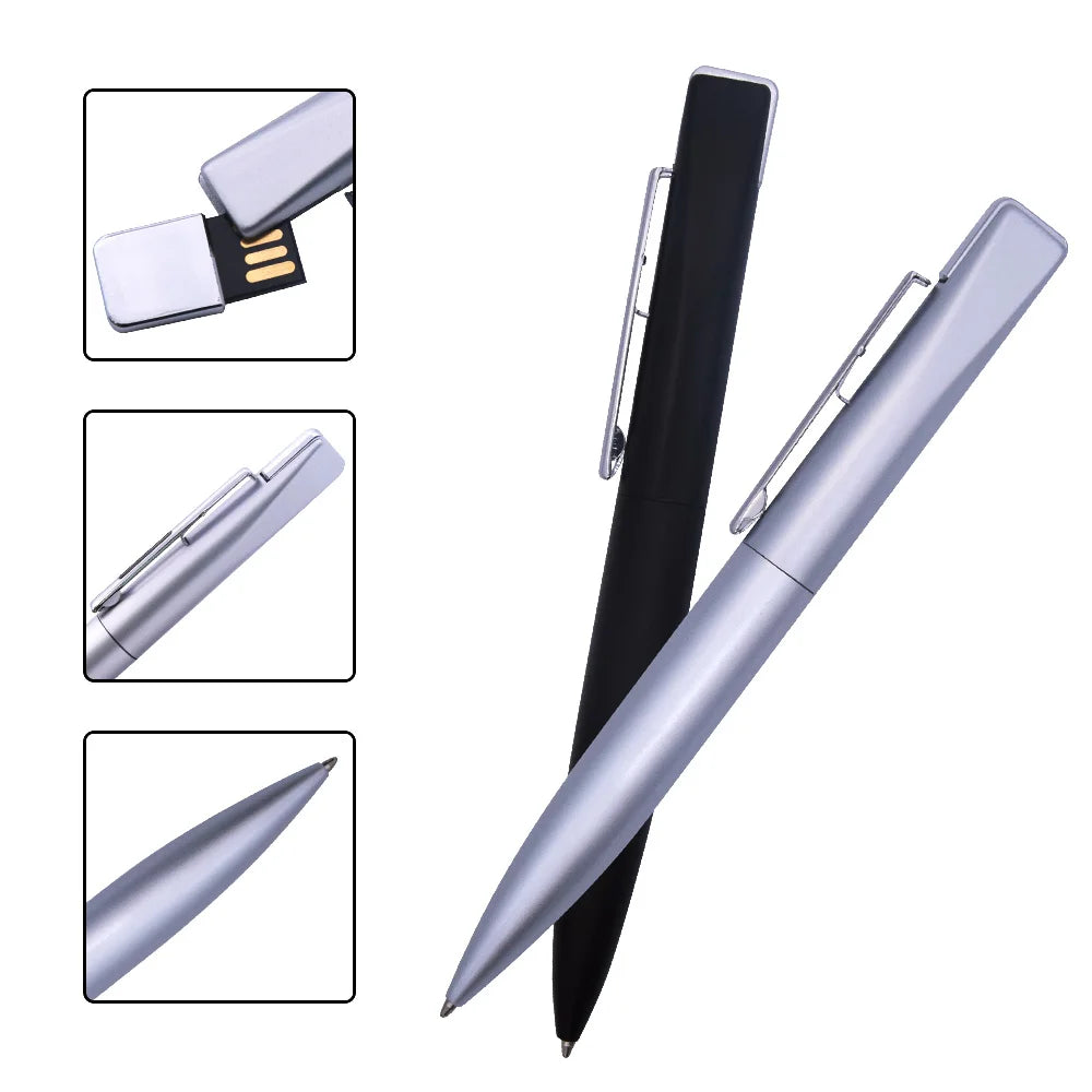 USB Flash Drive Ballpoint Pen Metal Pendrive - Storage Devices Online