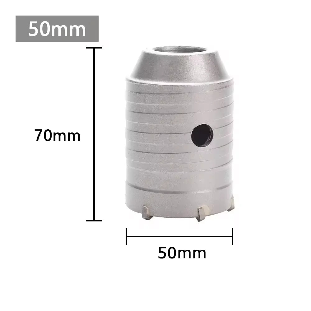 1Pc 30-150Mm Drilling Crown for Concrete Wall Hole Saw SDS plus Hammer Drill Bit Set with round Shaft Cement Stone Cutter Tool