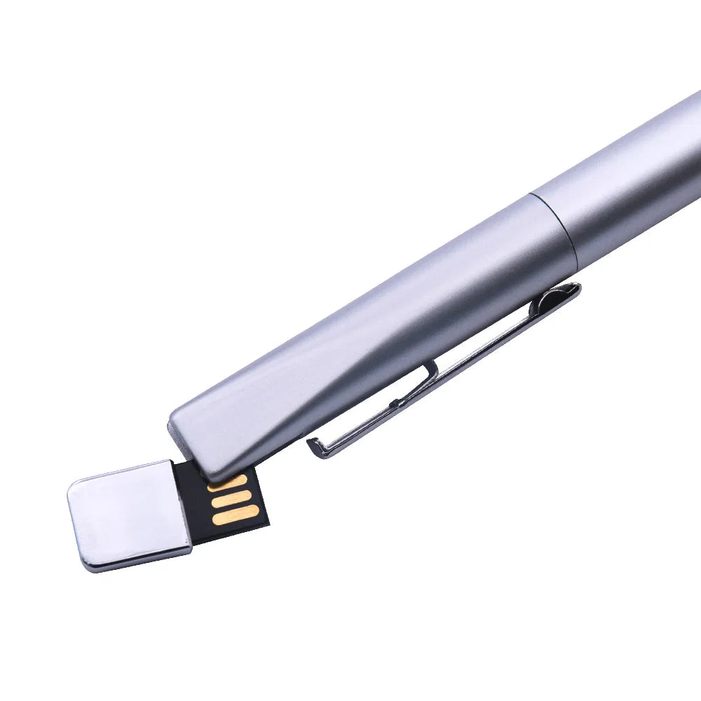 USB Flash Drive Ballpoint Pen Metal Pendrive - Storage Devices Online