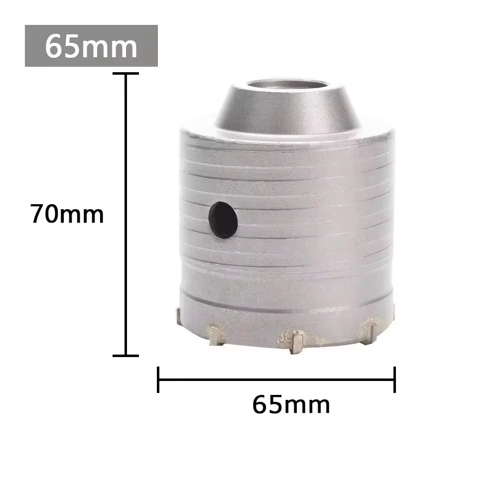 1Pc 30-150Mm Drilling Crown for Concrete Wall Hole Saw SDS plus Hammer Drill Bit Set with round Shaft Cement Stone Cutter Tool