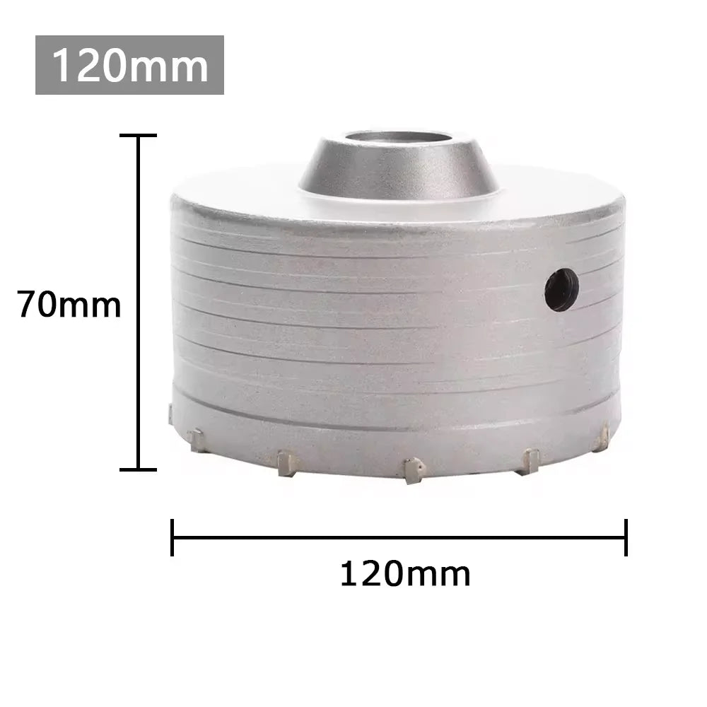 1Pc 30-150Mm Drilling Crown for Concrete Wall Hole Saw SDS plus Hammer Drill Bit Set with round Shaft Cement Stone Cutter Tool