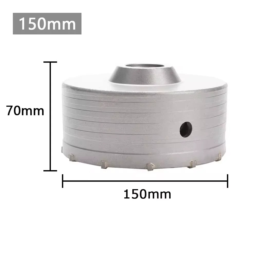 1Pc 30-150Mm Drilling Crown for Concrete Wall Hole Saw SDS plus Hammer Drill Bit Set with round Shaft Cement Stone Cutter Tool