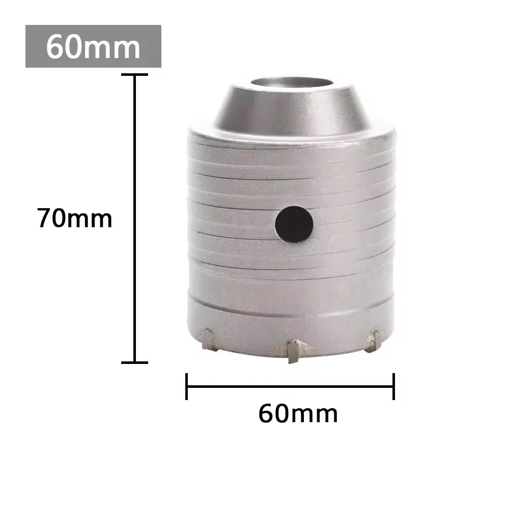 1Pc 30-150Mm Drilling Crown for Concrete Wall Hole Saw SDS plus Hammer Drill Bit Set with round Shaft Cement Stone Cutter Tool
