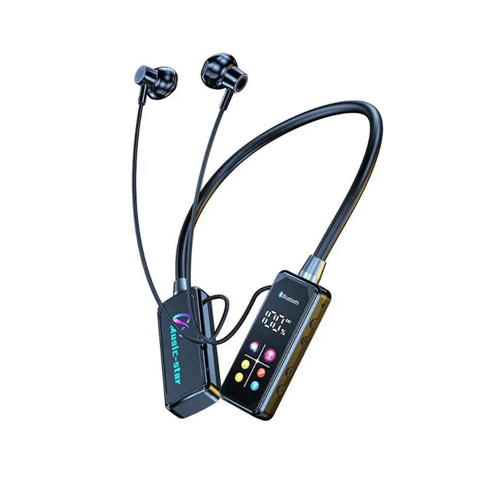 Bluetooth 5.4 Neckband Earphones - Wireless Noise-Reduction Headset