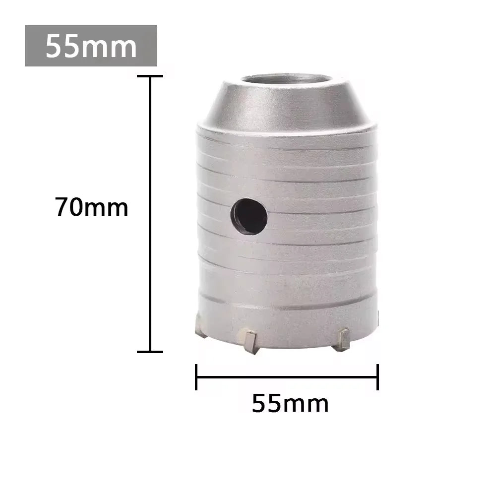 1Pc 30-150Mm Drilling Crown for Concrete Wall Hole Saw SDS plus Hammer Drill Bit Set with round Shaft Cement Stone Cutter Tool