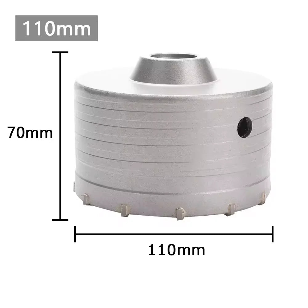 1Pc 30-150Mm Drilling Crown for Concrete Wall Hole Saw SDS plus Hammer Drill Bit Set with round Shaft Cement Stone Cutter Tool