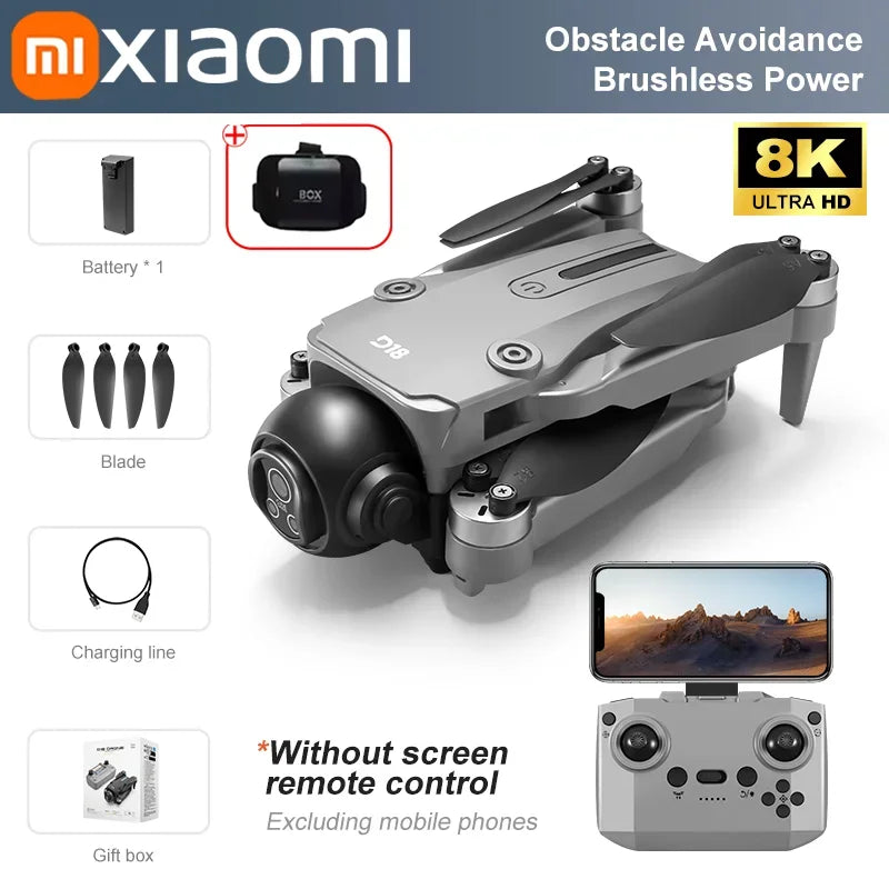 Xiaomi D18 Drone 8K Aerial HD Dual Camera Photography Intelligent Obstacle Avoidance Brushless Power 5G WIFI GPS Return VR Drone
