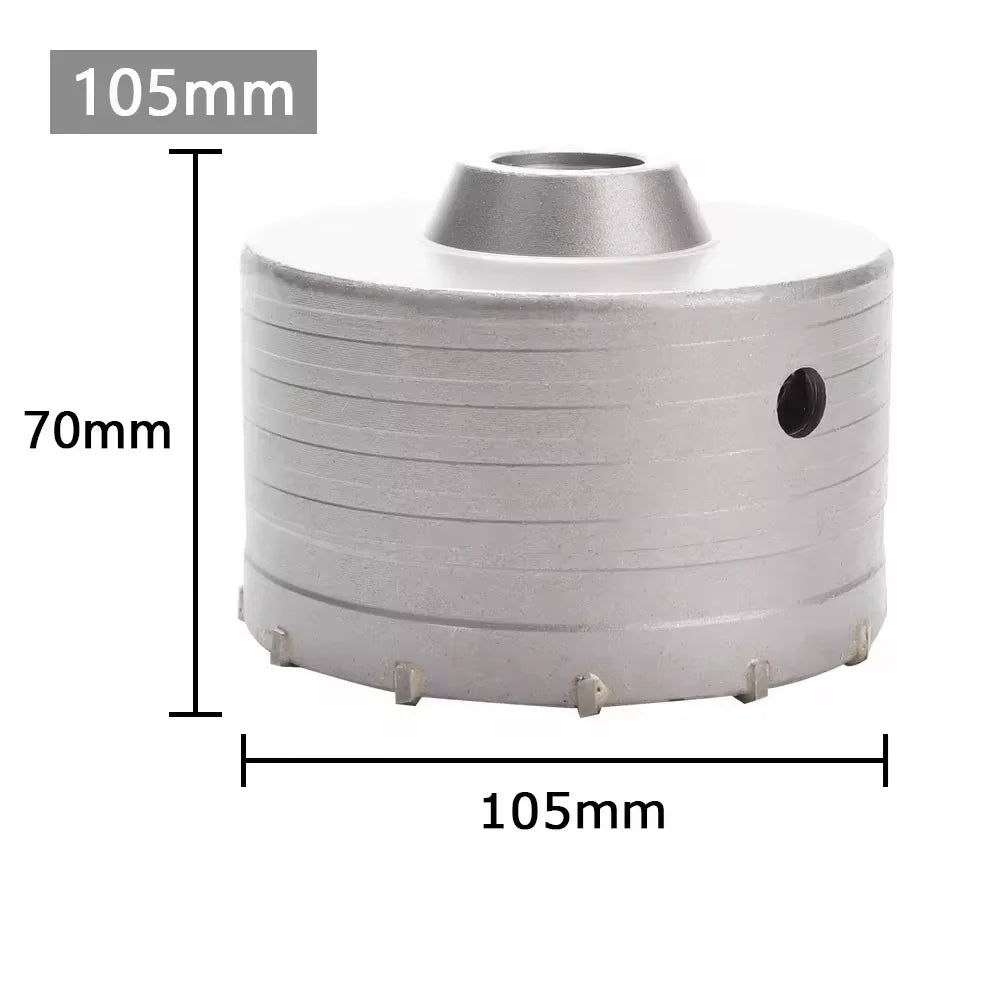 1Pc 30-150Mm Drilling Crown for Concrete Wall Hole Saw SDS plus Hammer Drill Bit Set with round Shaft Cement Stone Cutter Tool