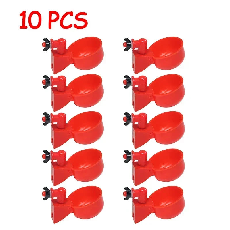 5-50Pcs Automatic Chicken Waterer Bird Feeder Poultry Farm Drinking Bowl for Chicken Duck Goose Drinking Water Farm Supplies
