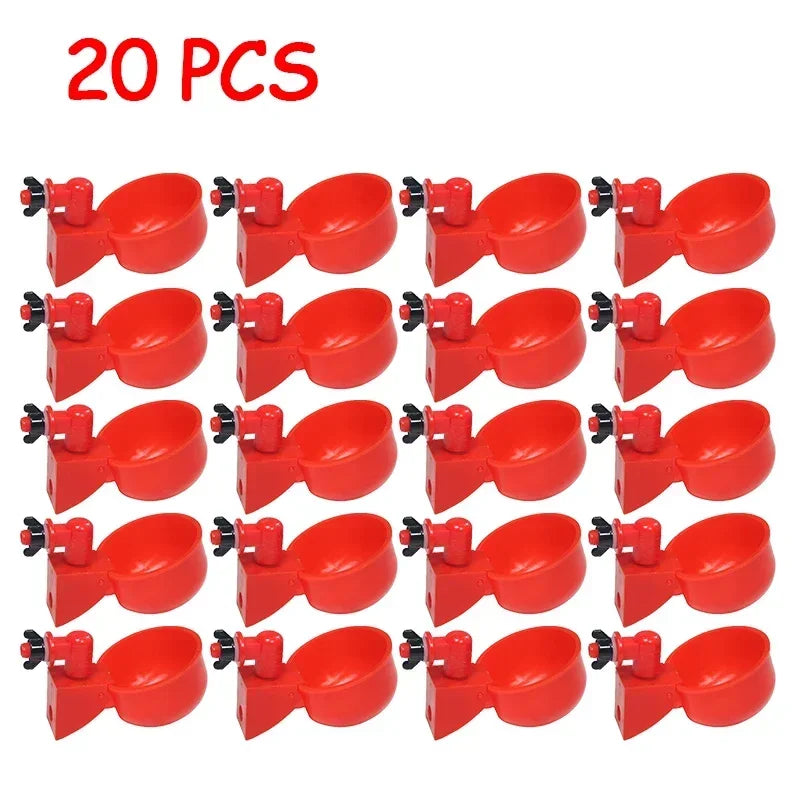 5-50Pcs Automatic Chicken Waterer Bird Feeder Poultry Farm Drinking Bowl for Chicken Duck Goose Drinking Water Farm Supplies