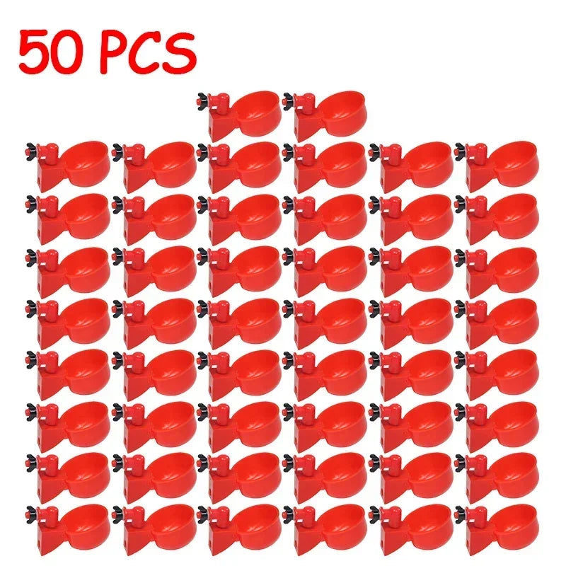 5-50Pcs Automatic Chicken Waterer Bird Feeder Poultry Farm Drinking Bowl for Chicken Duck Goose Drinking Water Farm Supplies