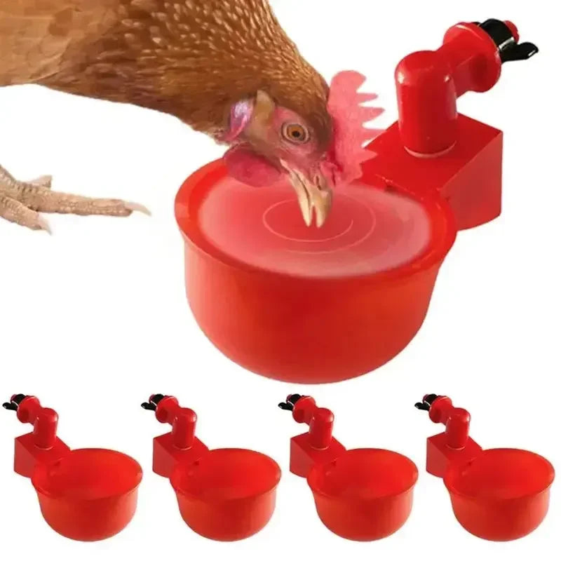 5Pc Automatic Chicken Waterer - Poultry Farm Bird Feeder Drinking Bowl