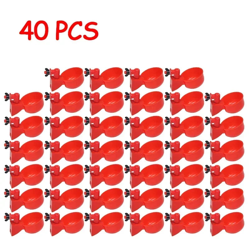 5-50Pcs Automatic Chicken Waterer Bird Feeder Poultry Farm Drinking Bowl for Chicken Duck Goose Drinking Water Farm Supplies