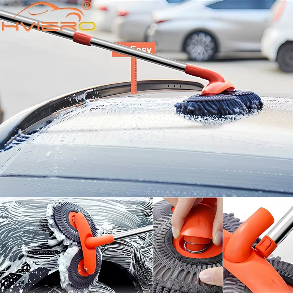Multipurpose Car Cleaning Kit - Microfiber Brush Mop Sponge Auto Wash