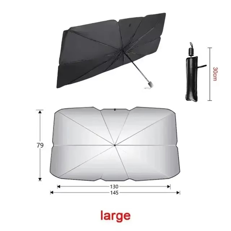 Car Sunshade Umbrella for Auto Shading Car Sun Shade Protector Parasol Summer Sun Interior Windshield Protection Curtain
