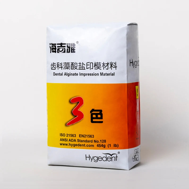 1 Bag Dental Alginate Impression Material Putty for Dental Mold Alginate Plaster for Dental Printing Porcelain Enamel Dentures