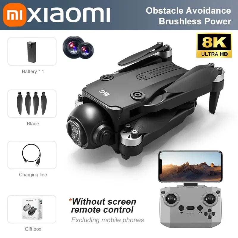 Xiaomi D18 Drone 8K Aerial HD Dual Camera Photography Intelligent Obstacle Avoidance Brushless Power 5G WIFI GPS Return VR Drone
