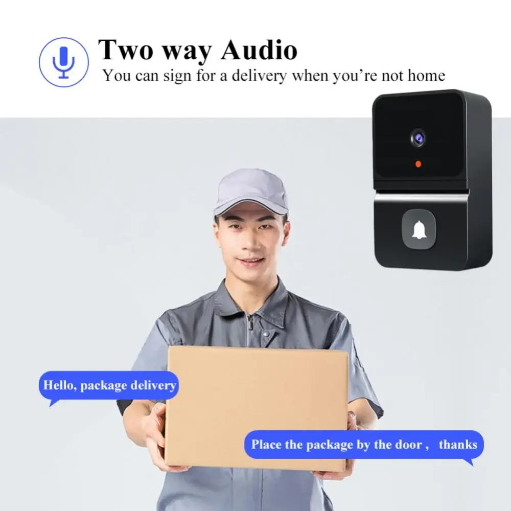 Wireless Video Doorbell - WiFi Camera with Night Vision & Intercom