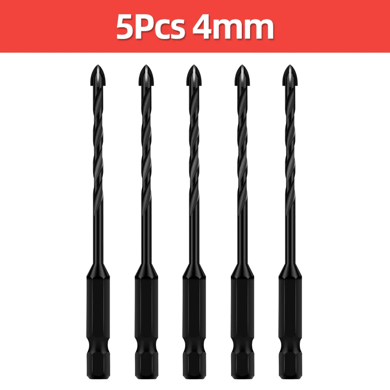 Cross Hex Drill Bit Set for Concrete Porcelain Tile Glass Metal Multifunction Drill Bits Kit Power Tools Drilling Drills