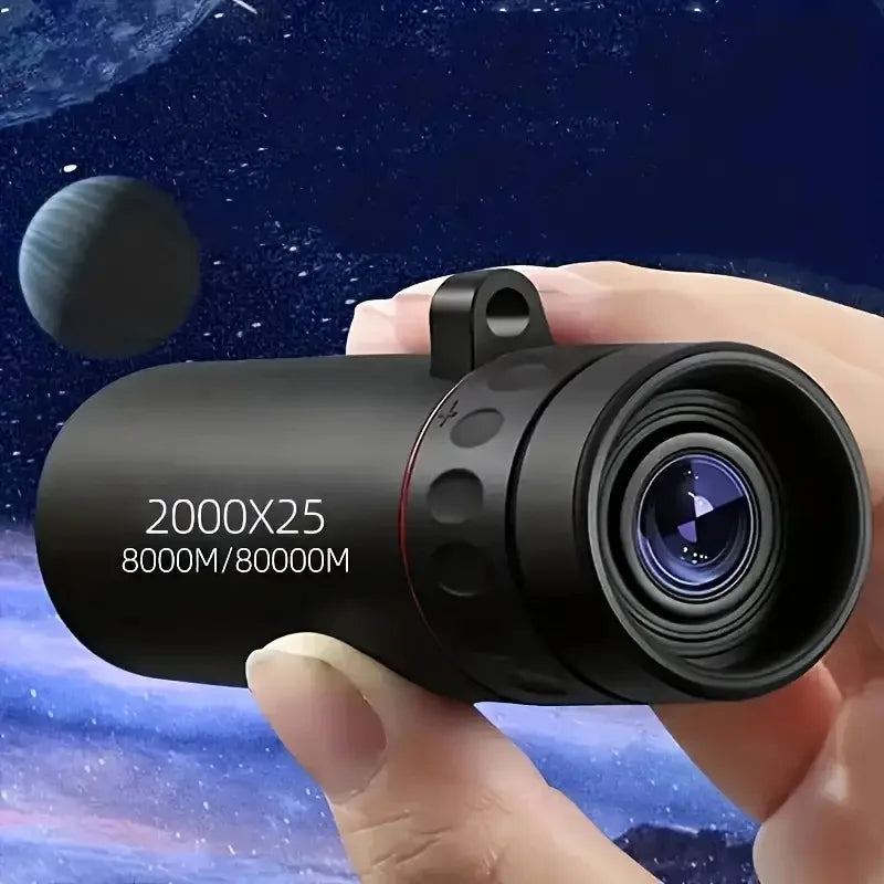 2000X25 HD Monocular Telescope - Portable Zoom with Phone Holder
