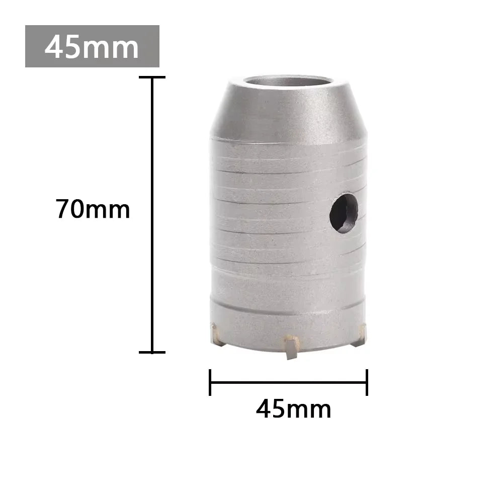 1Pc 30-150Mm Drilling Crown for Concrete Wall Hole Saw SDS plus Hammer Drill Bit Set with round Shaft Cement Stone Cutter Tool